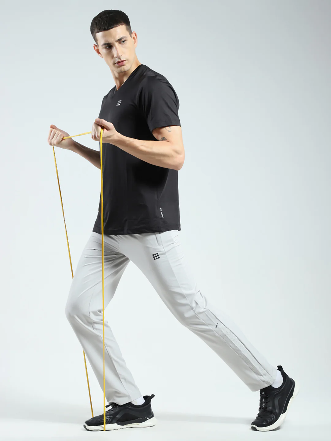 Rock.it Men Grey Solid Regular Fit Lower - Image 2