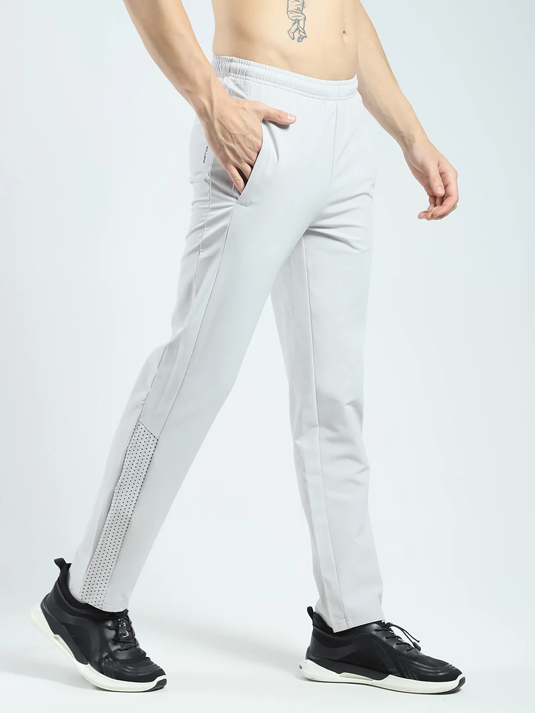 Rock.it Men Grey Solid Regular Fit Lower - Image 4