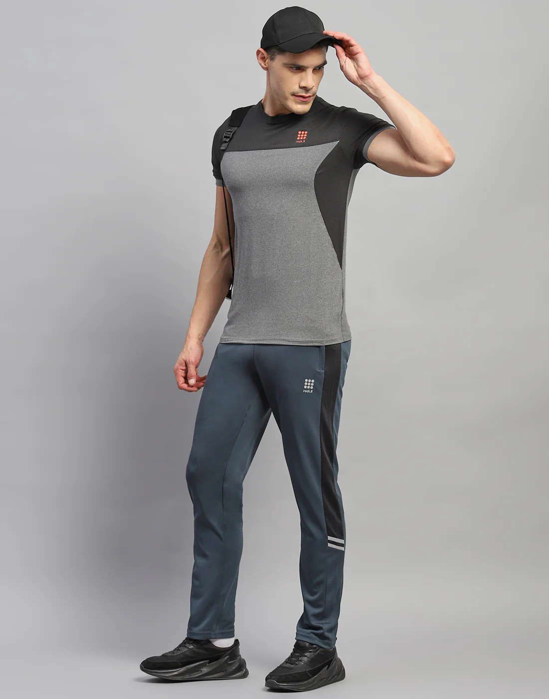 Rock.it Men Grey Solid Regular Fit Lower - Image 2
