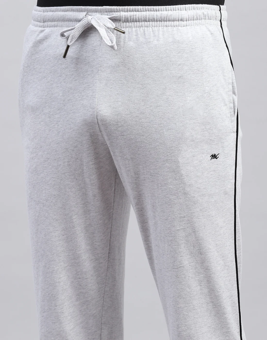 Men Grey Solid Regular Fit Lower - Image 6