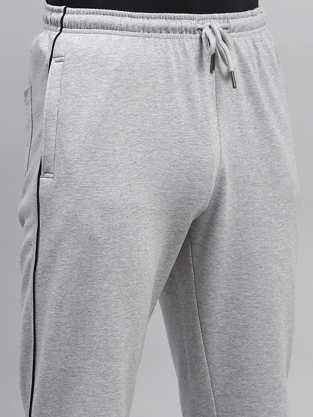 Men Grey Solid Regular Fit Lower - Image 6