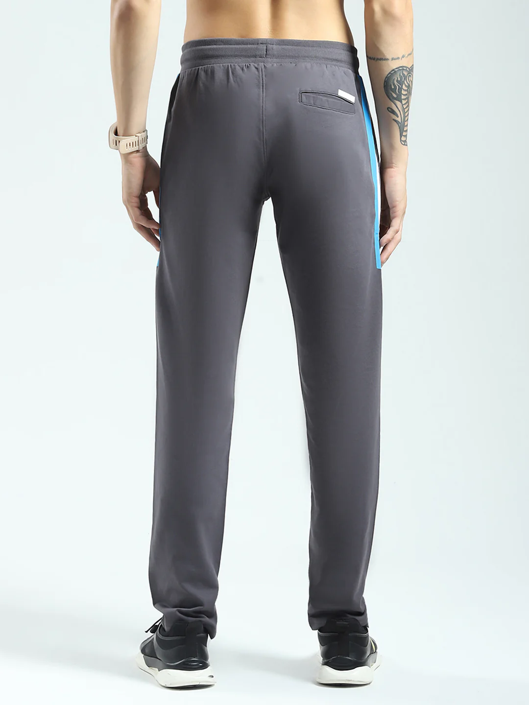Rock.it Men Grey Solid Regular Fit Lower - Image 5