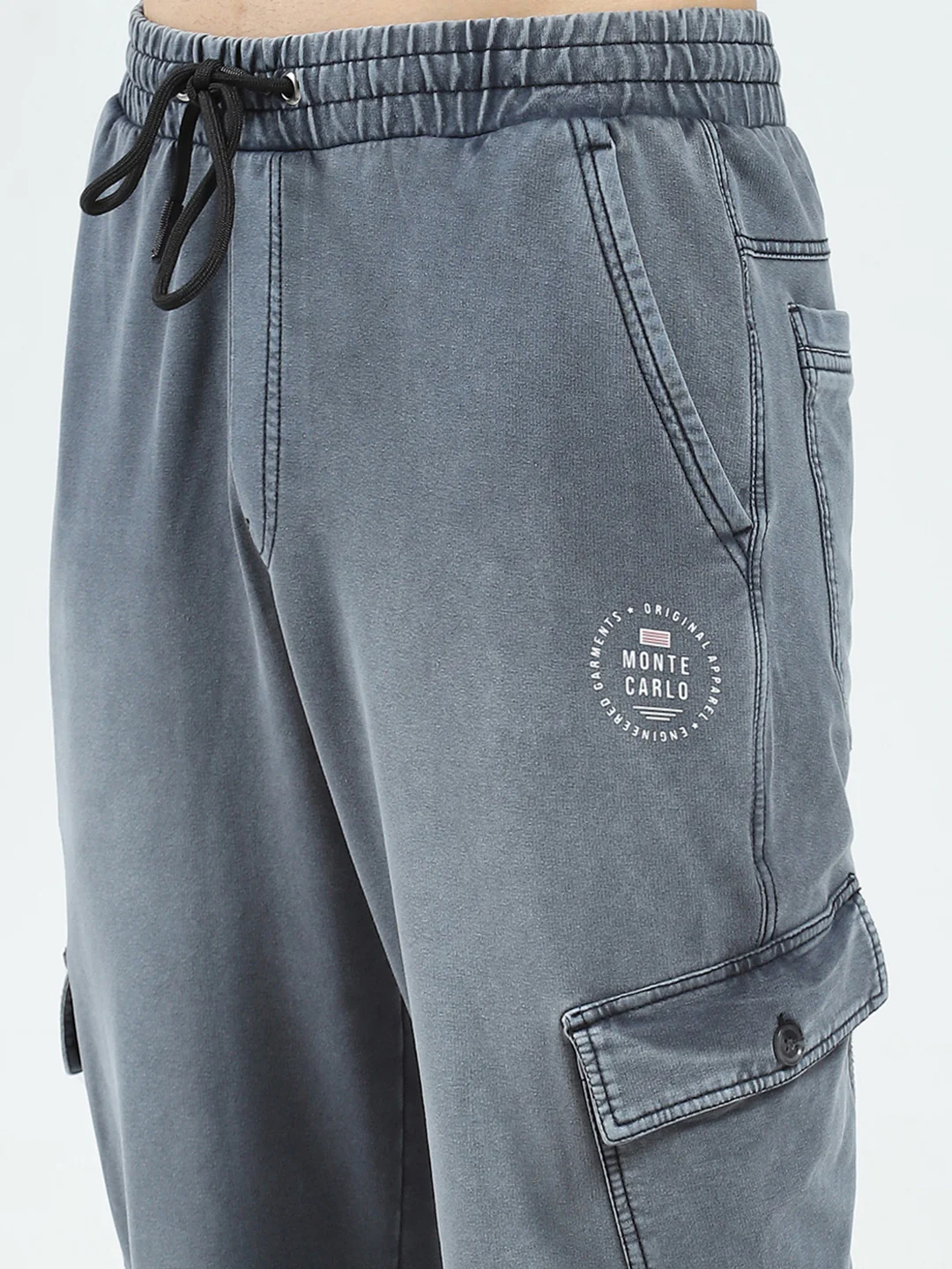 Men Grey Solid Regular Fit Lower - Image 6
