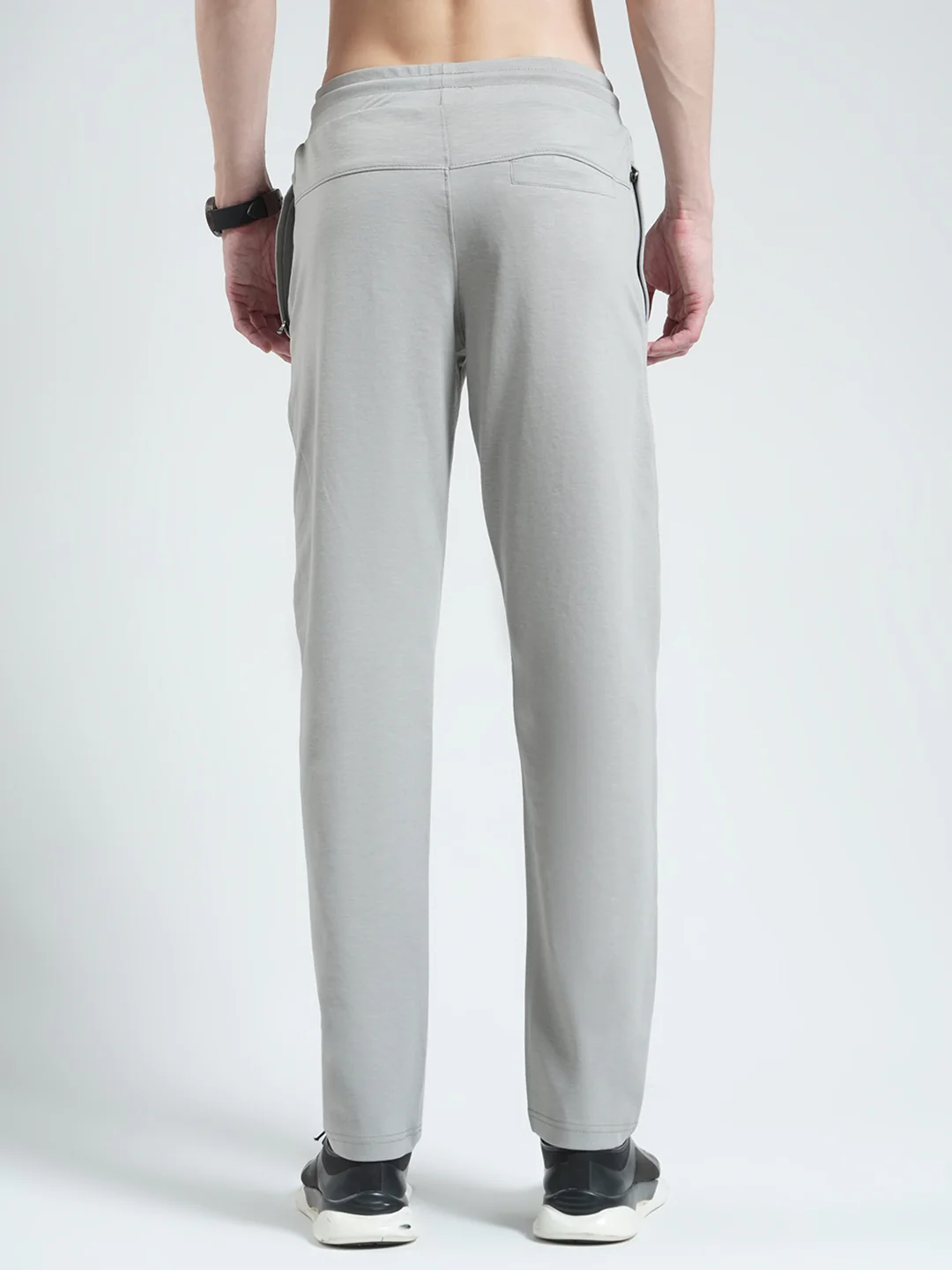 Men Grey Solid Regular Fit Lower - Image 5