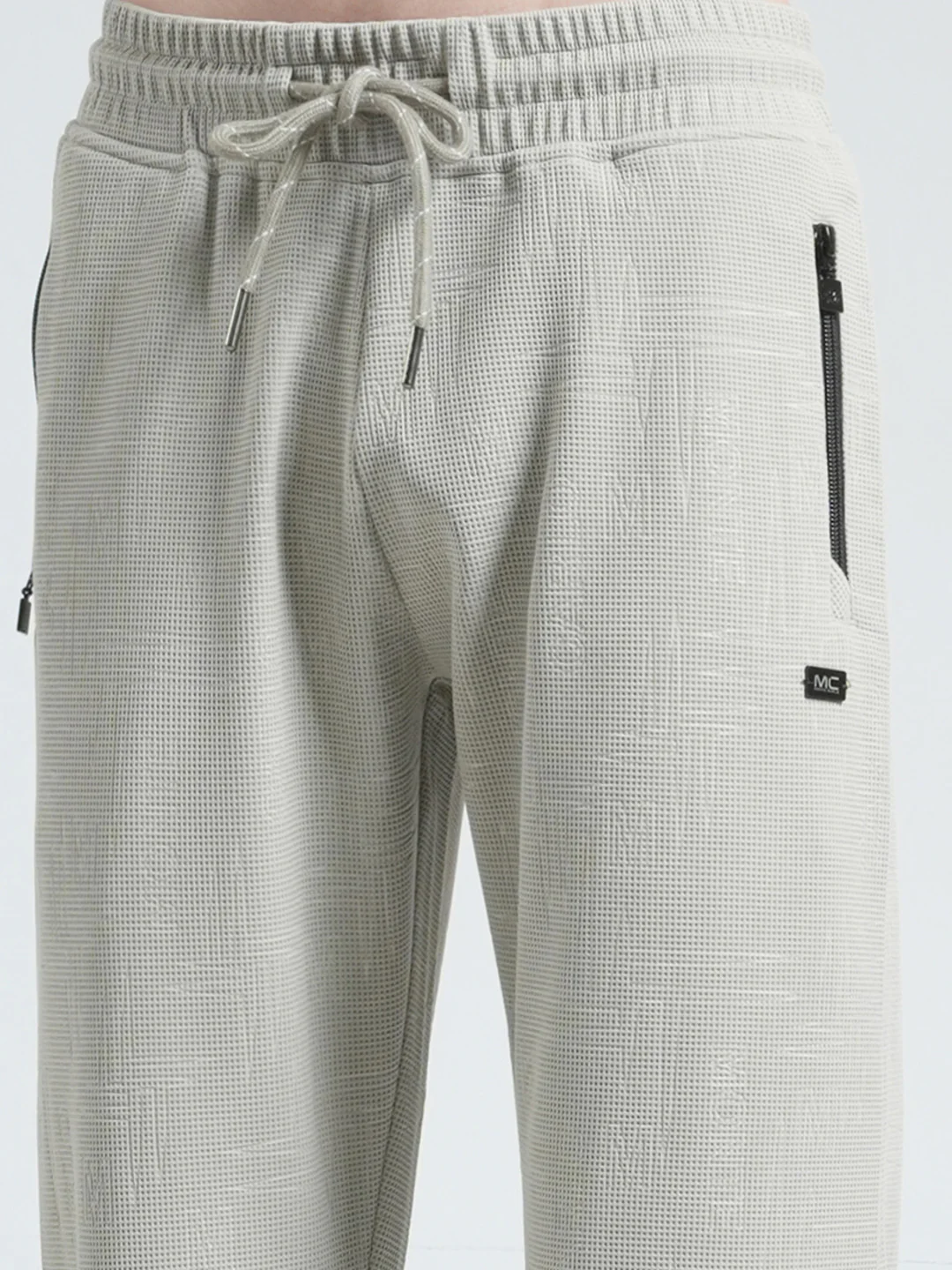Men Grey Solid Regular Fit Lower - Image 6
