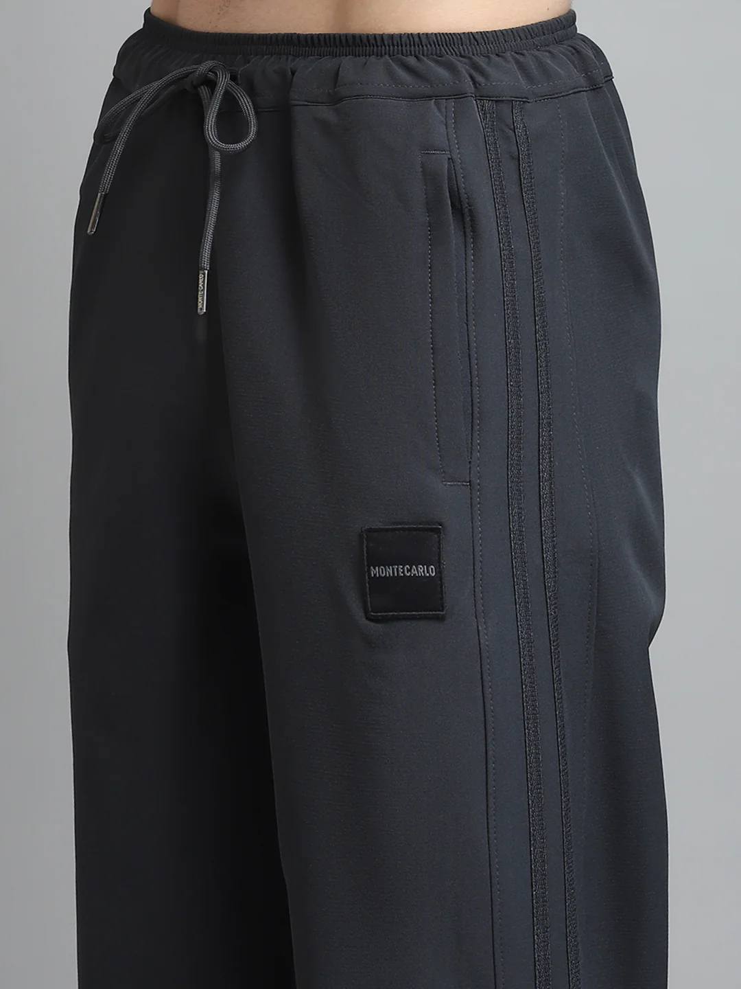 Men Grey Solid Regular Fit Lower - Image 7