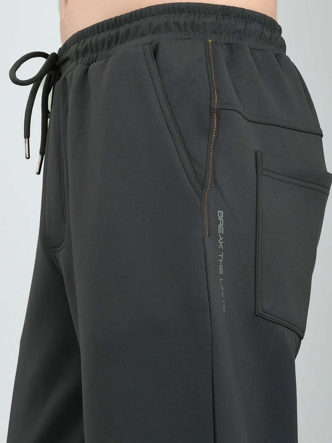 Men Grey Solid Regular Fit Lower - Image 5