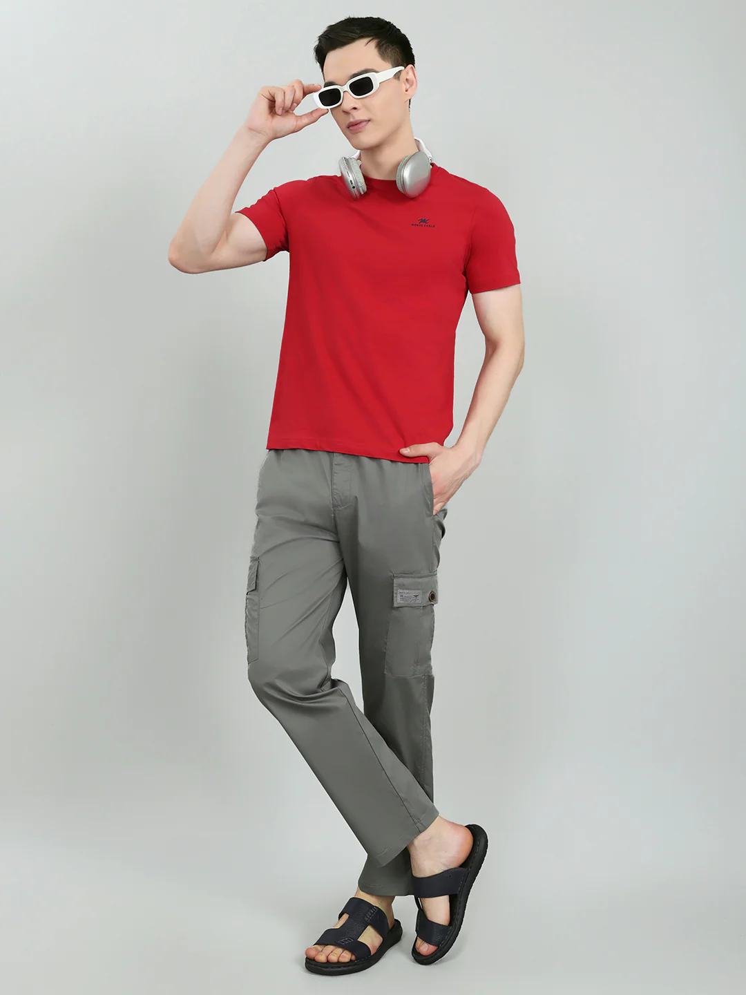 Men Grey Solid Regular Fit Lower - Image 6