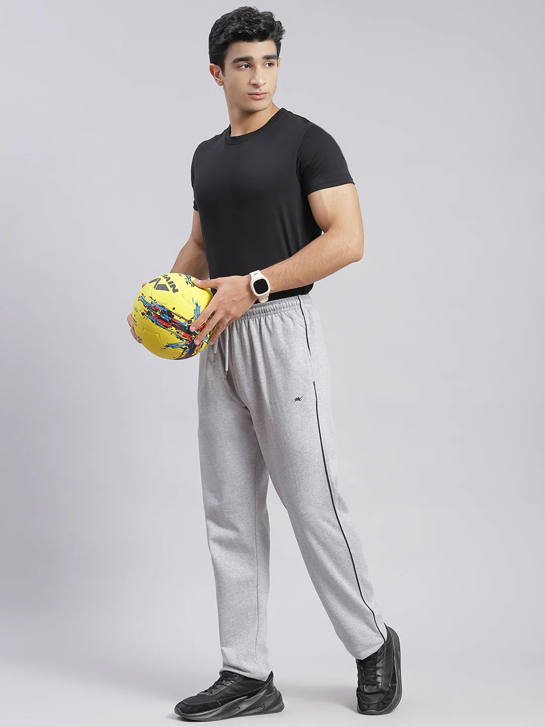 Men Grey Solid Regular Fit Winter Lowers - Image 2