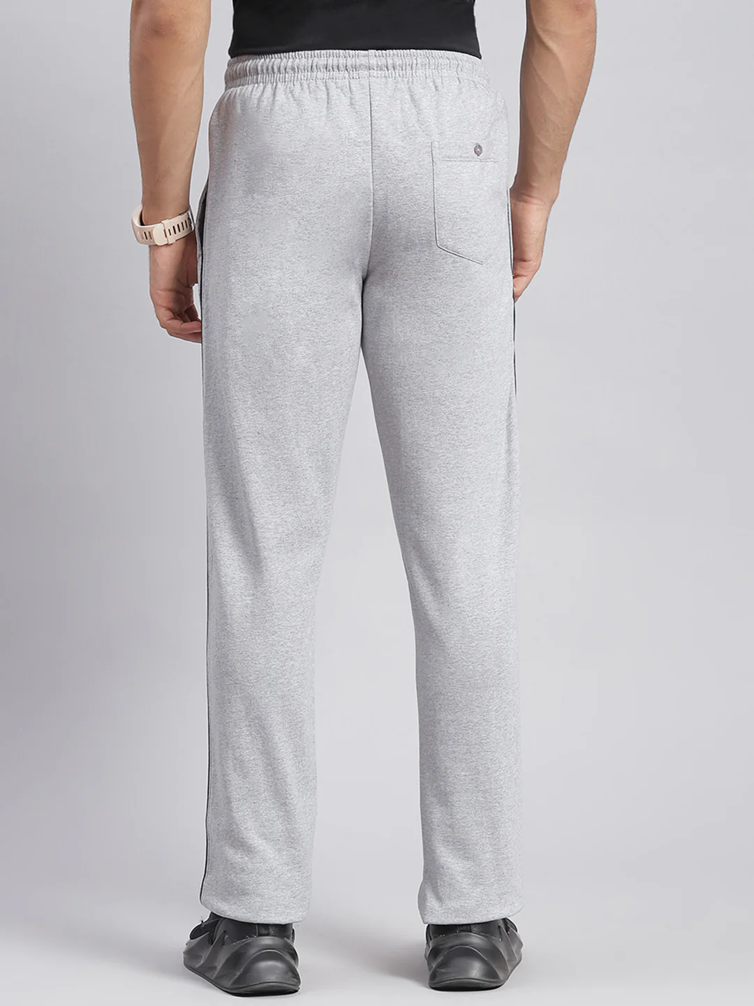 Men Grey Solid Regular Fit Winter Lowers - Image 5