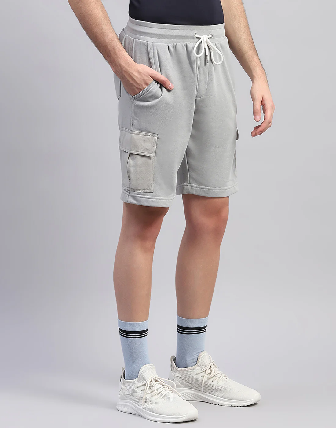 Rock.it Men Grey Solid Regular Fit Short - Image 6