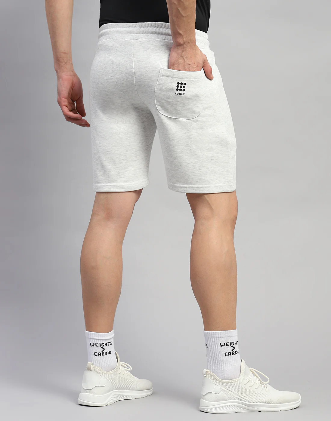 Rock.it Men Grey Solid Regular Fit Short - Image 6