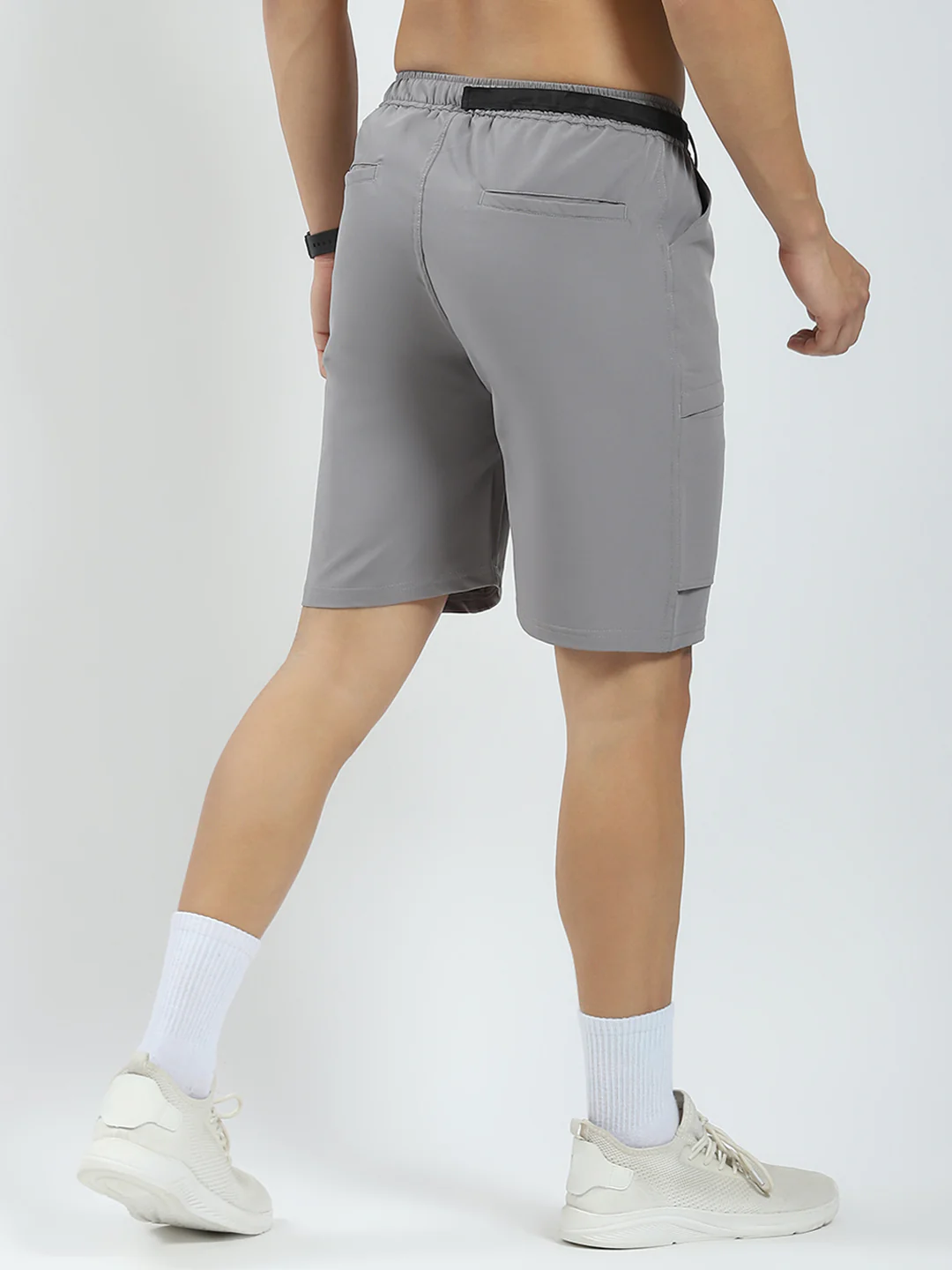 Rock.it Men Grey Solid Regular Fit Short - Image 5
