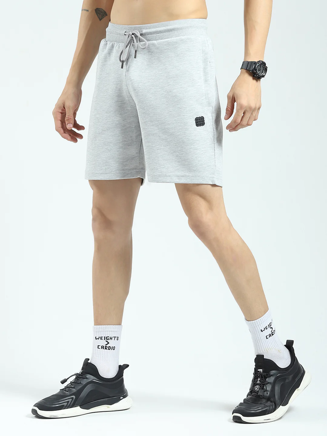 Rock.it Men Grey Solid Regular Fit Shorts - Image 3