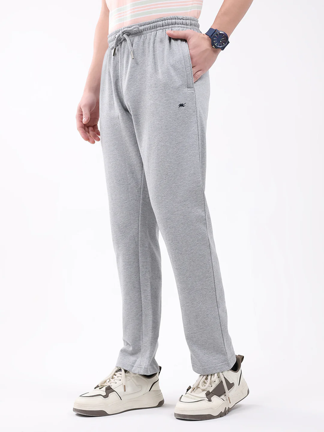Men Grey Solid Regular Fit Winter Lower - Image 3