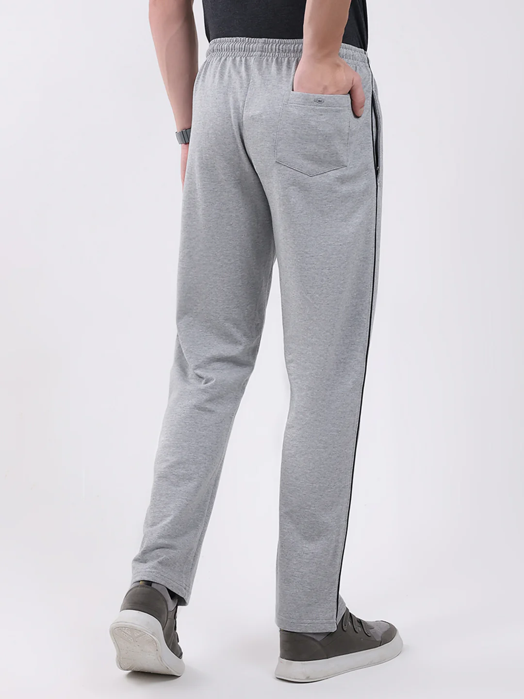 Men Grey Solid Regular Fit Winter Lower - Image 5