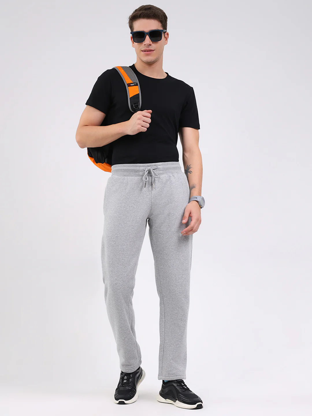 Men Grey Solid Regular Fit Winter Lower - Image 2