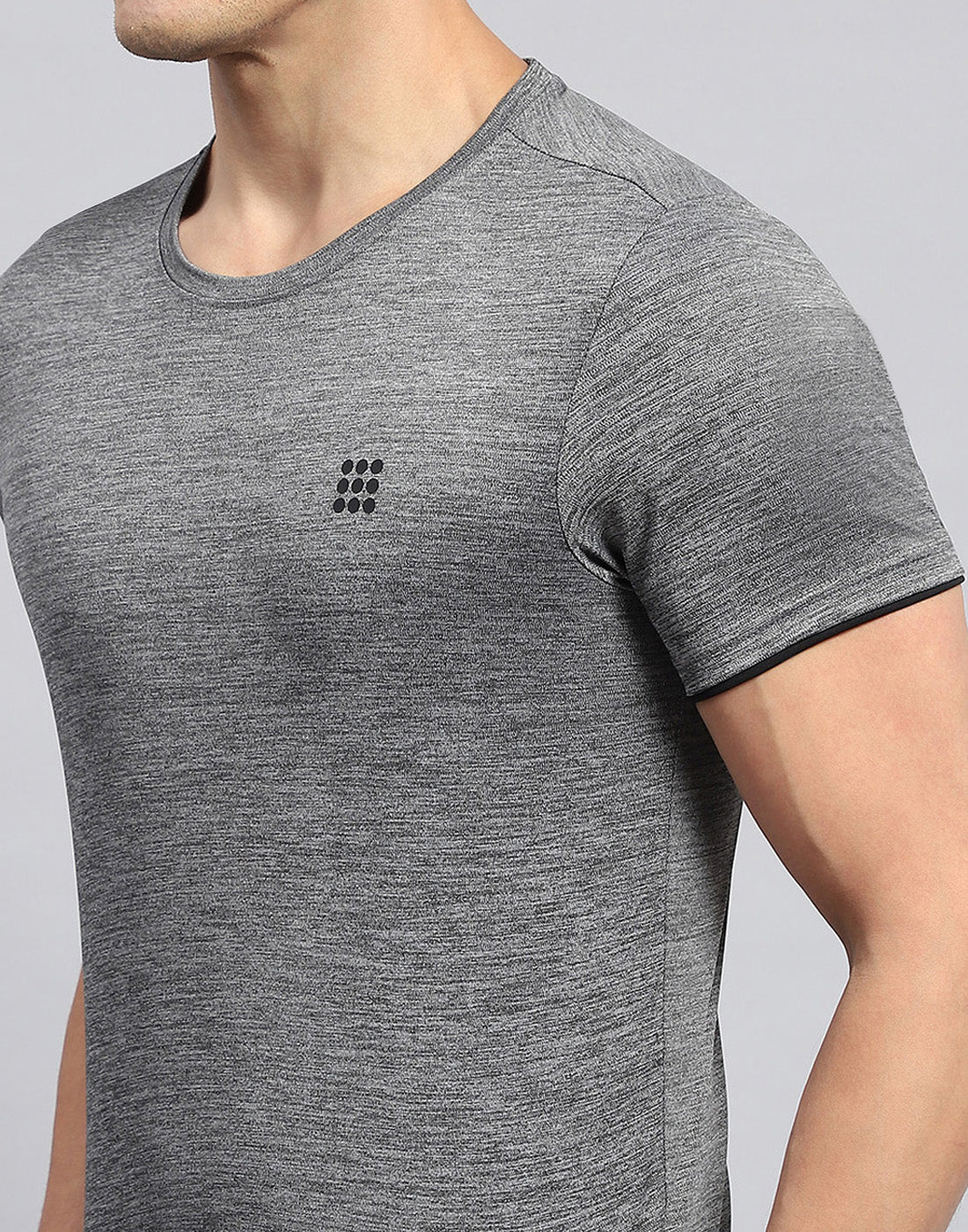 Rock.it Men Grey Solid Round Neck Half Sleeve Short - Image 6