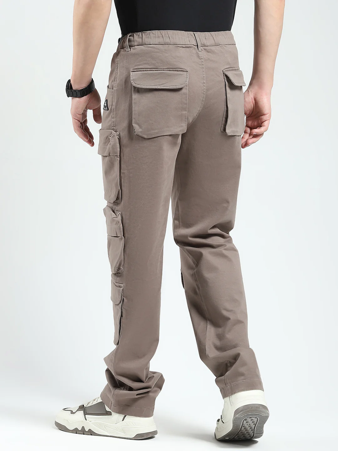 Rock.it Men Grey Solid Straight Fit Cargo - Image 5