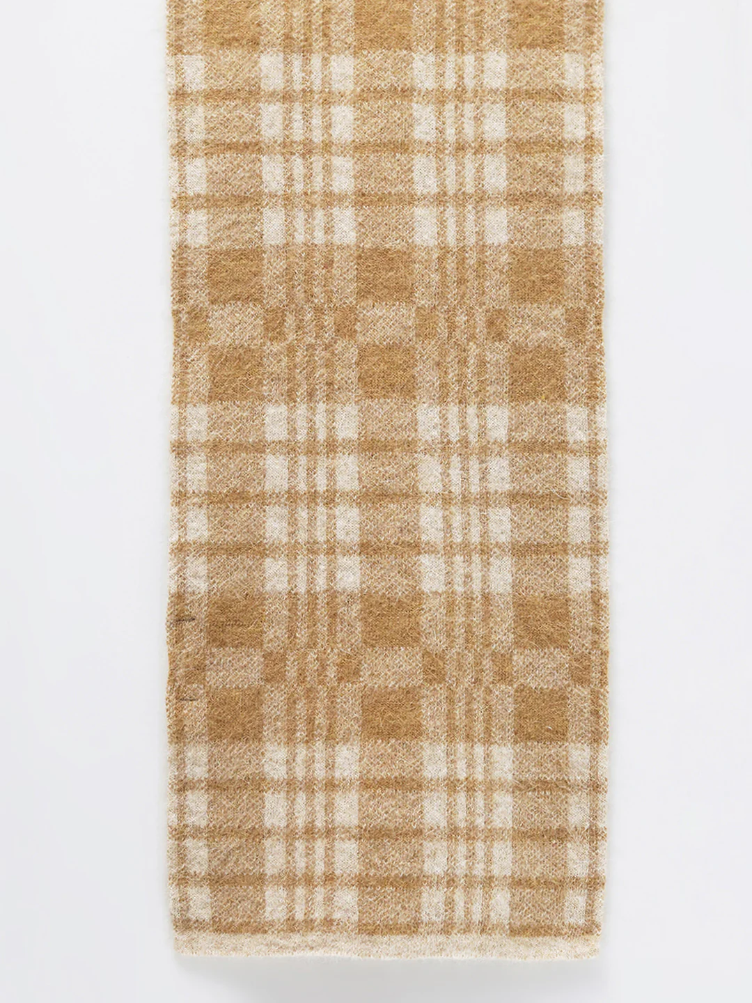 Men Khaki Self Design Angoora Muffler - Image 6