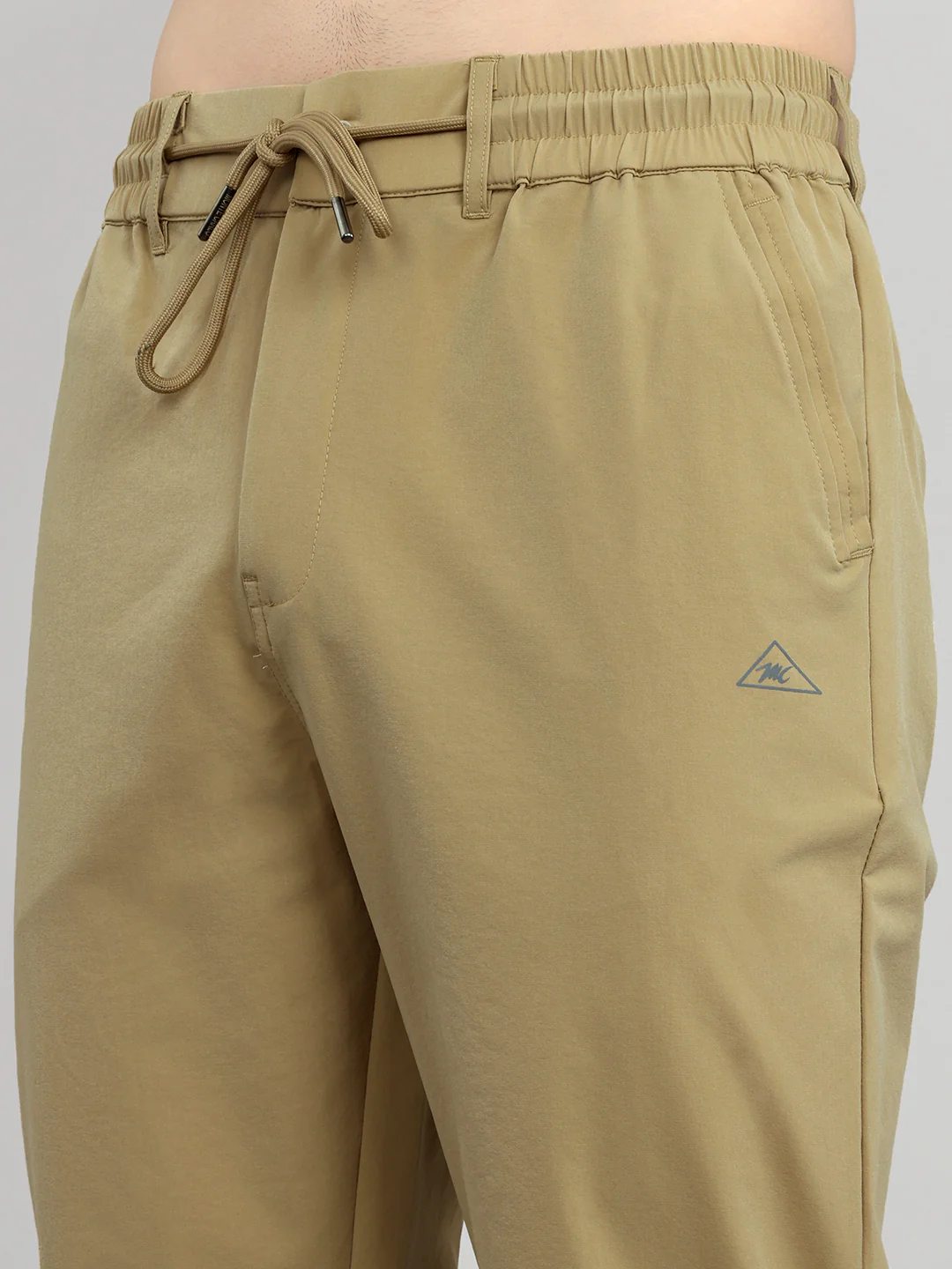 Men Khaki Solid Regular Fit Lower - Image 4