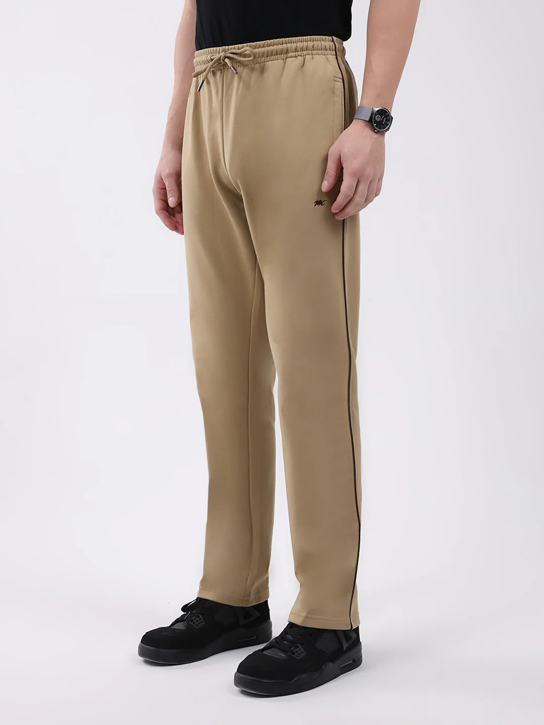 Men Khaki Solid Regular Fit Winter Lower - Image 3