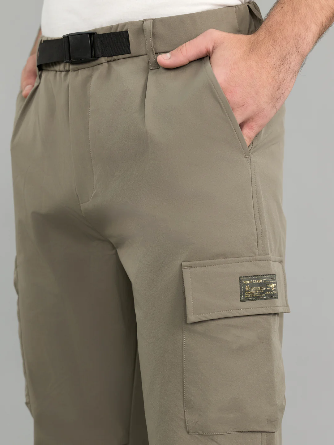 Men Light Brown Solid Regular Fit Lower - Image 5