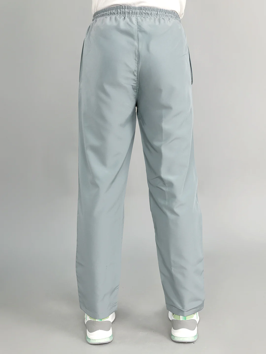 Men Light Grey Solid Regular Fit Lower - Image 4