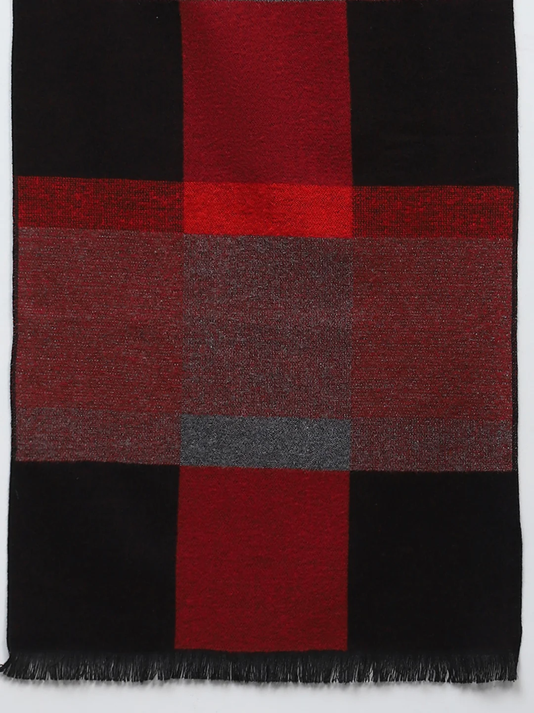 Men Maroon & Black Self Design Muffler - Image 7