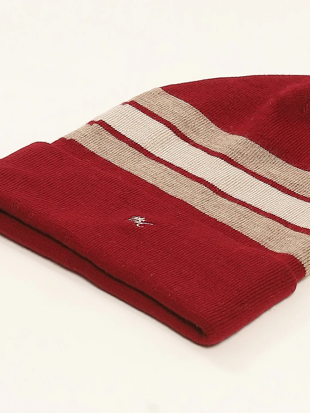Men Maroon Self Design Cap - Image 7