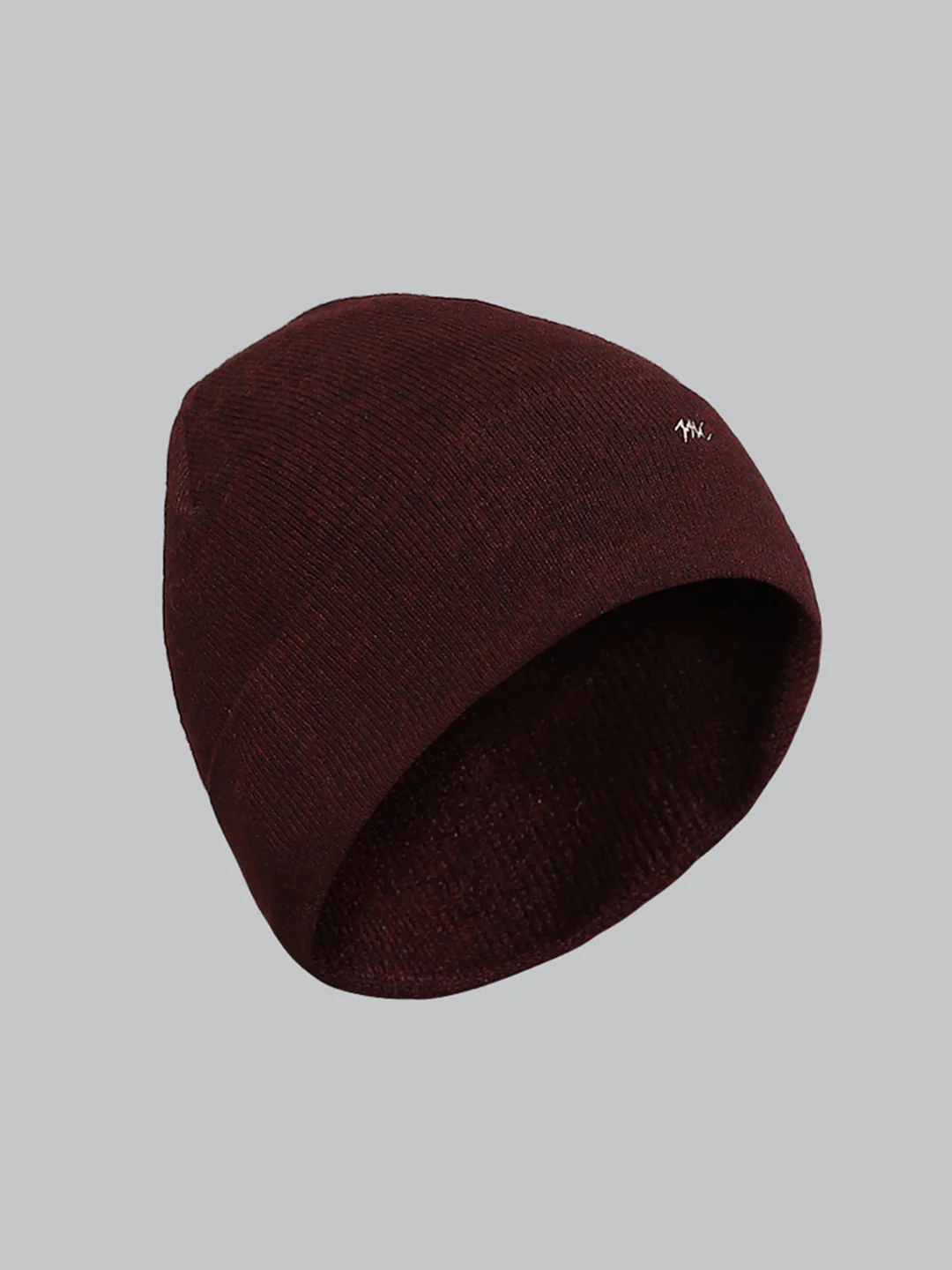Men Maroon Self Design Cap - Image 2