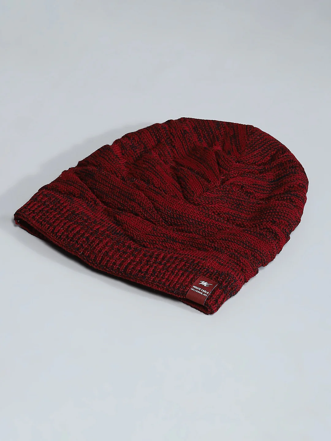 Men Maroon Self Design Cap - Image 6