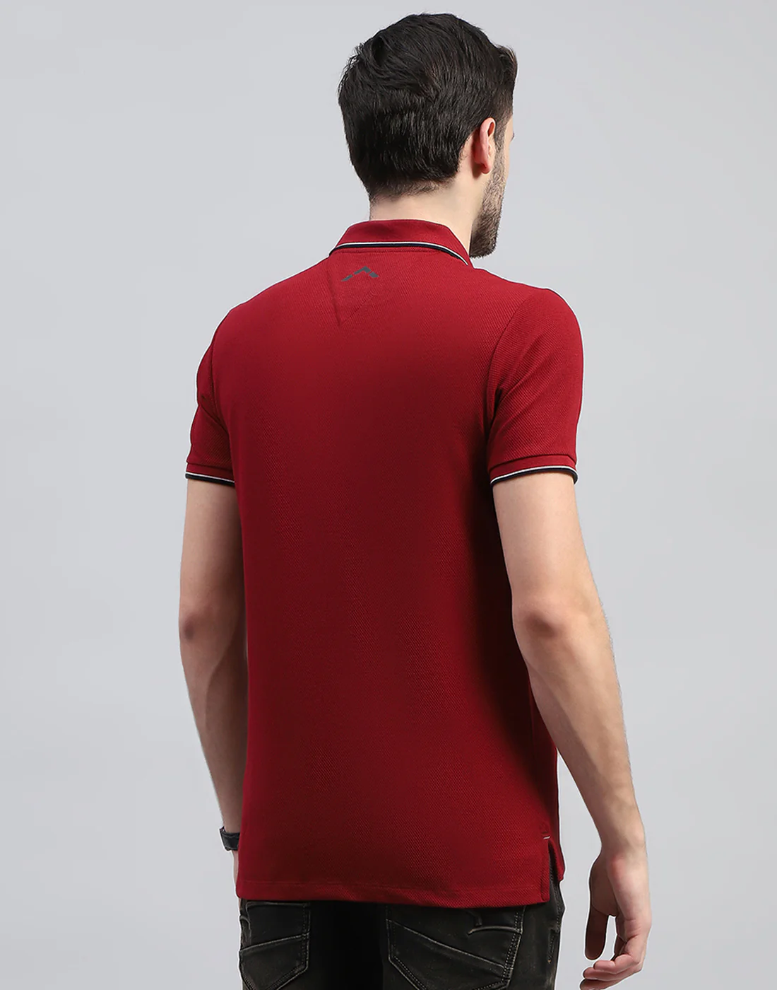 Rock.it Men Maroon Solid Polo Collar Half Sleeve T-Shirt - Image 6
