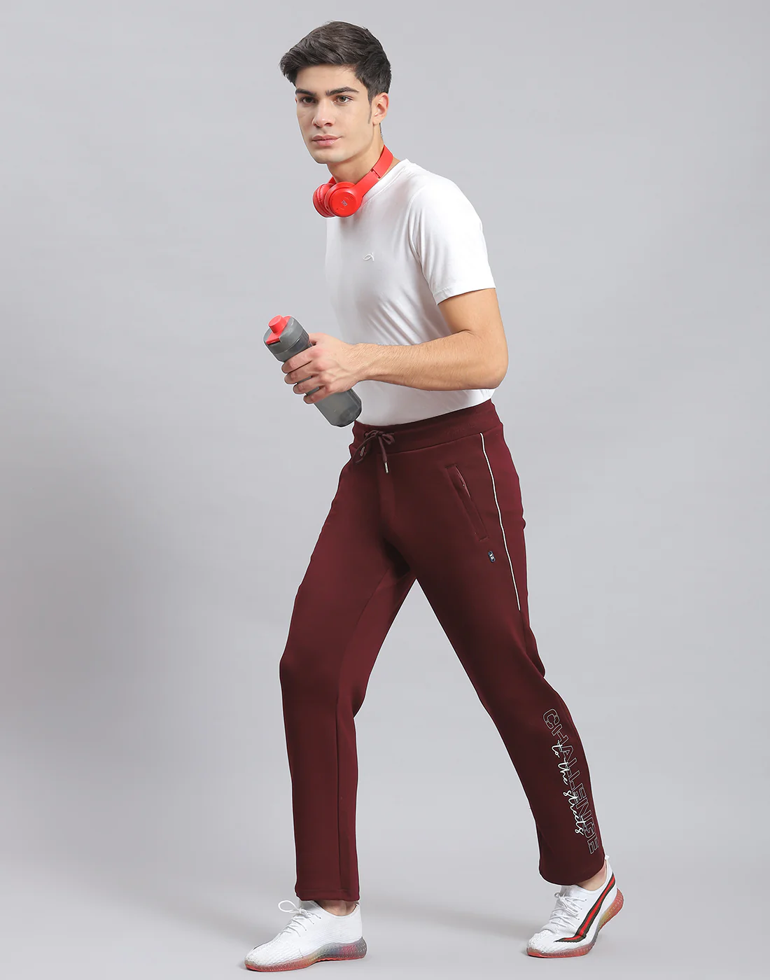 Men Maroon Solid Regular Fit Winter Lower - Image 2