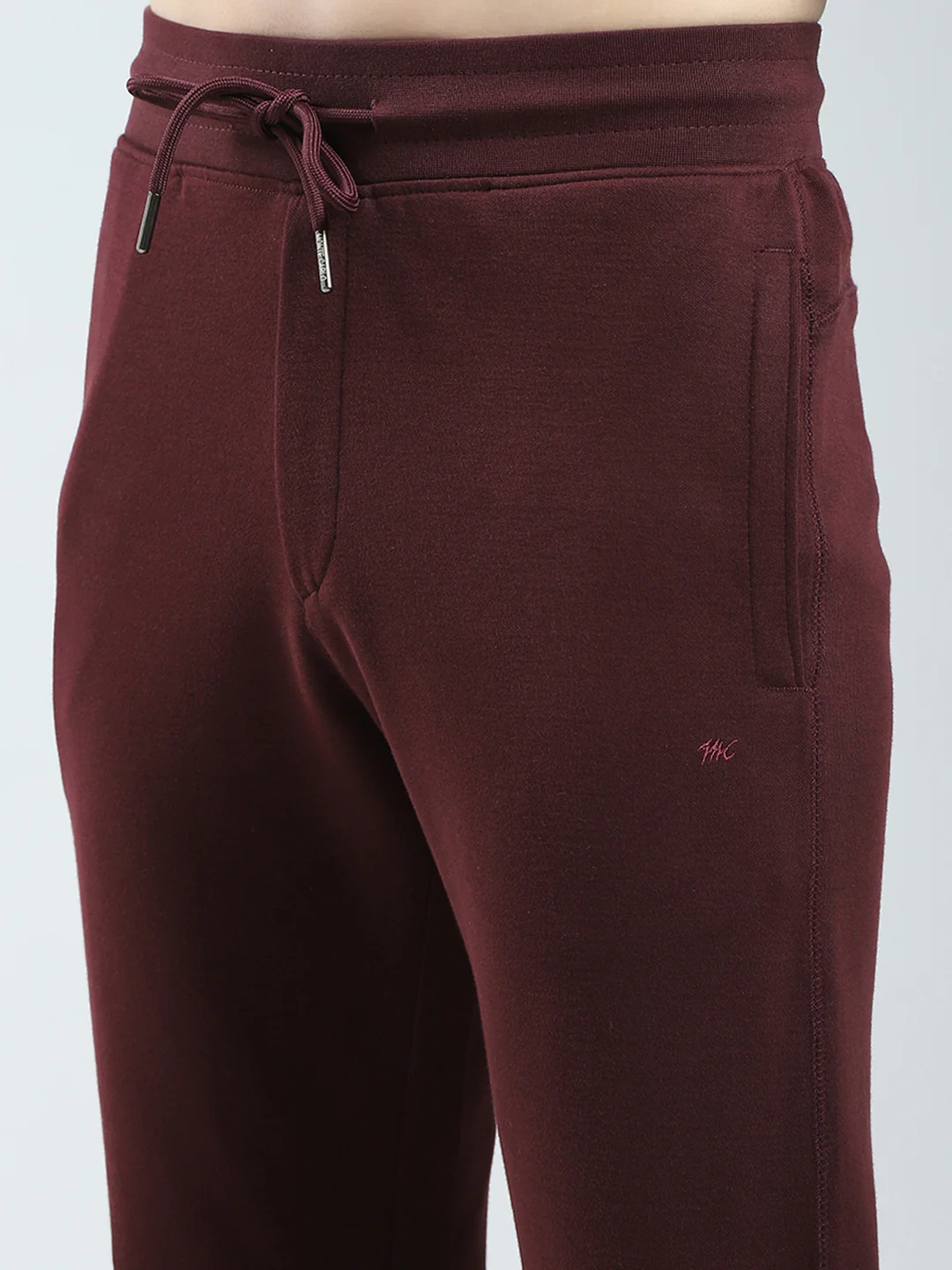 Men Maroon Solid Regular Fit Lower - Image 6