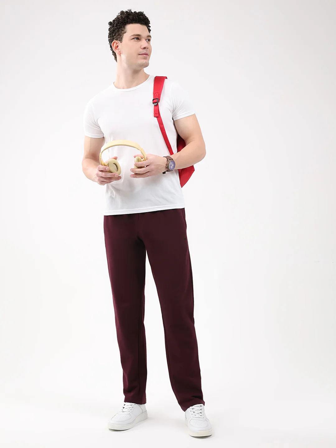 Men Maroon Solid Regular Fit Winter Lower - Image 2