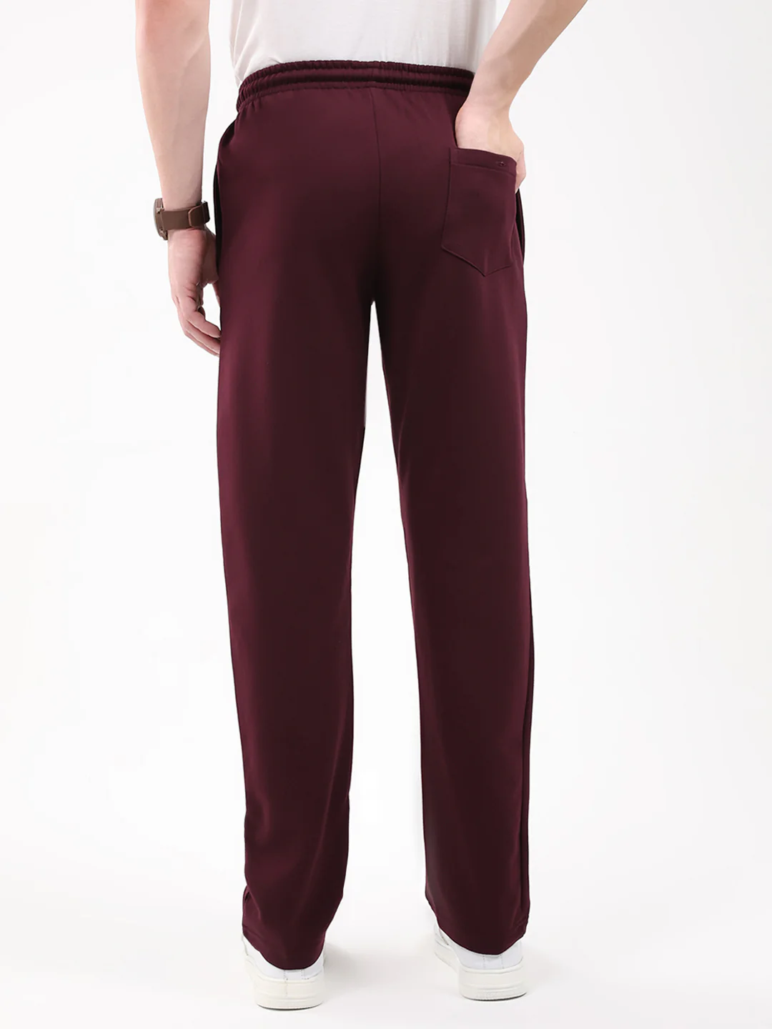 Men Maroon Solid Regular Fit Winter Lower - Image 5