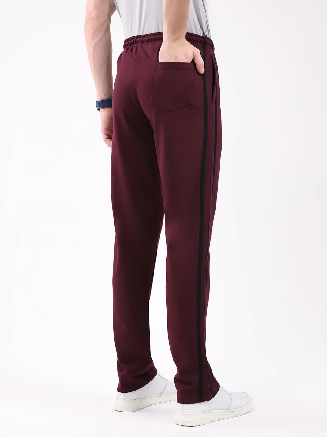 Men Maroon Solid Regular Fit Winter Lower - Image 5