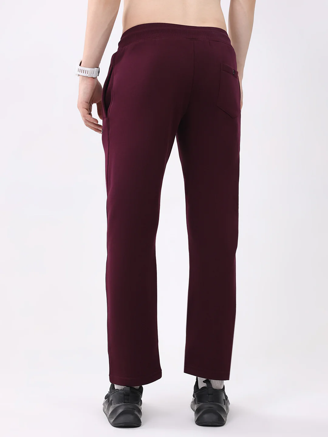 Men Maroon Solid Regular Fit Winter Lower - Image 5