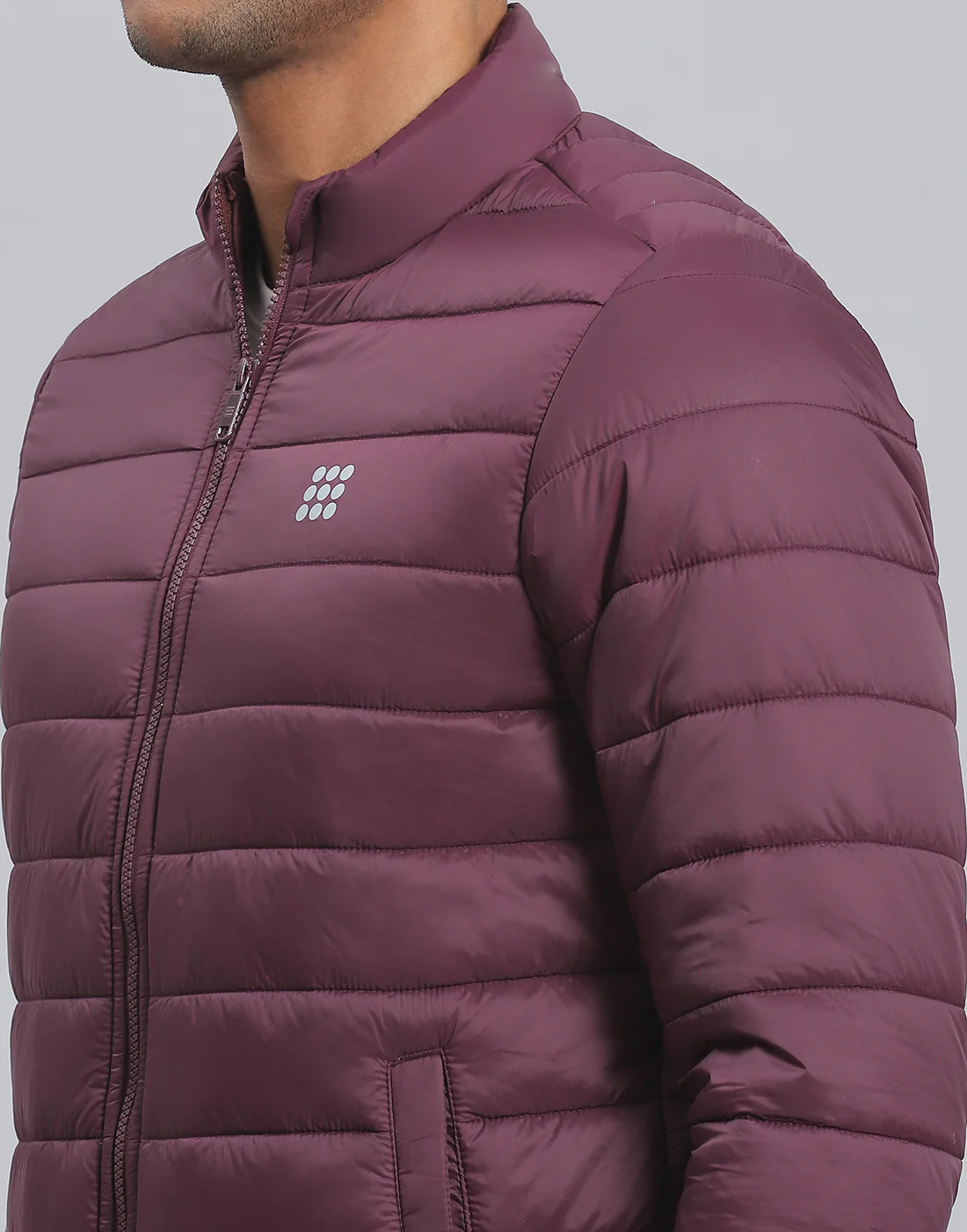 Rock.it Men Maroon Solid Stand Collar Full Sleeve Jacket - Image 6