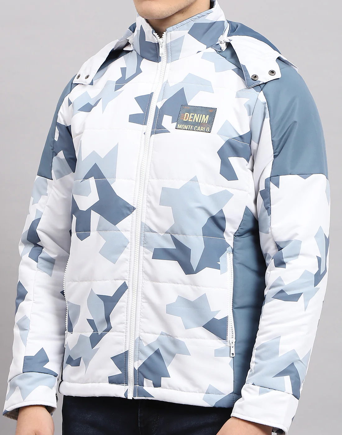 Men Multicolor Printed Hooded Full Sleeve Jacket - Image 8