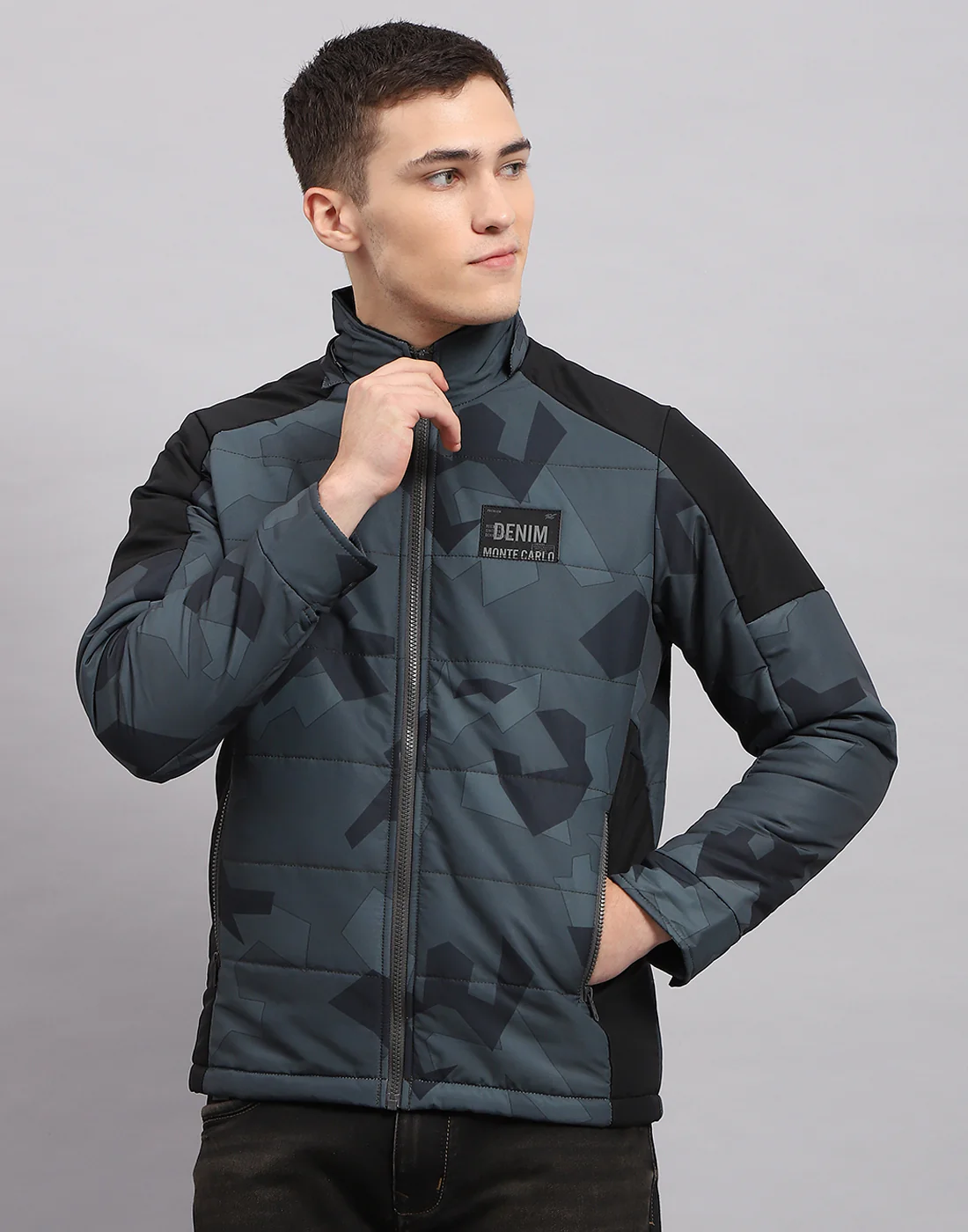 Men Multicolor Printed Hooded Full Sleeve Jacket - Image 6