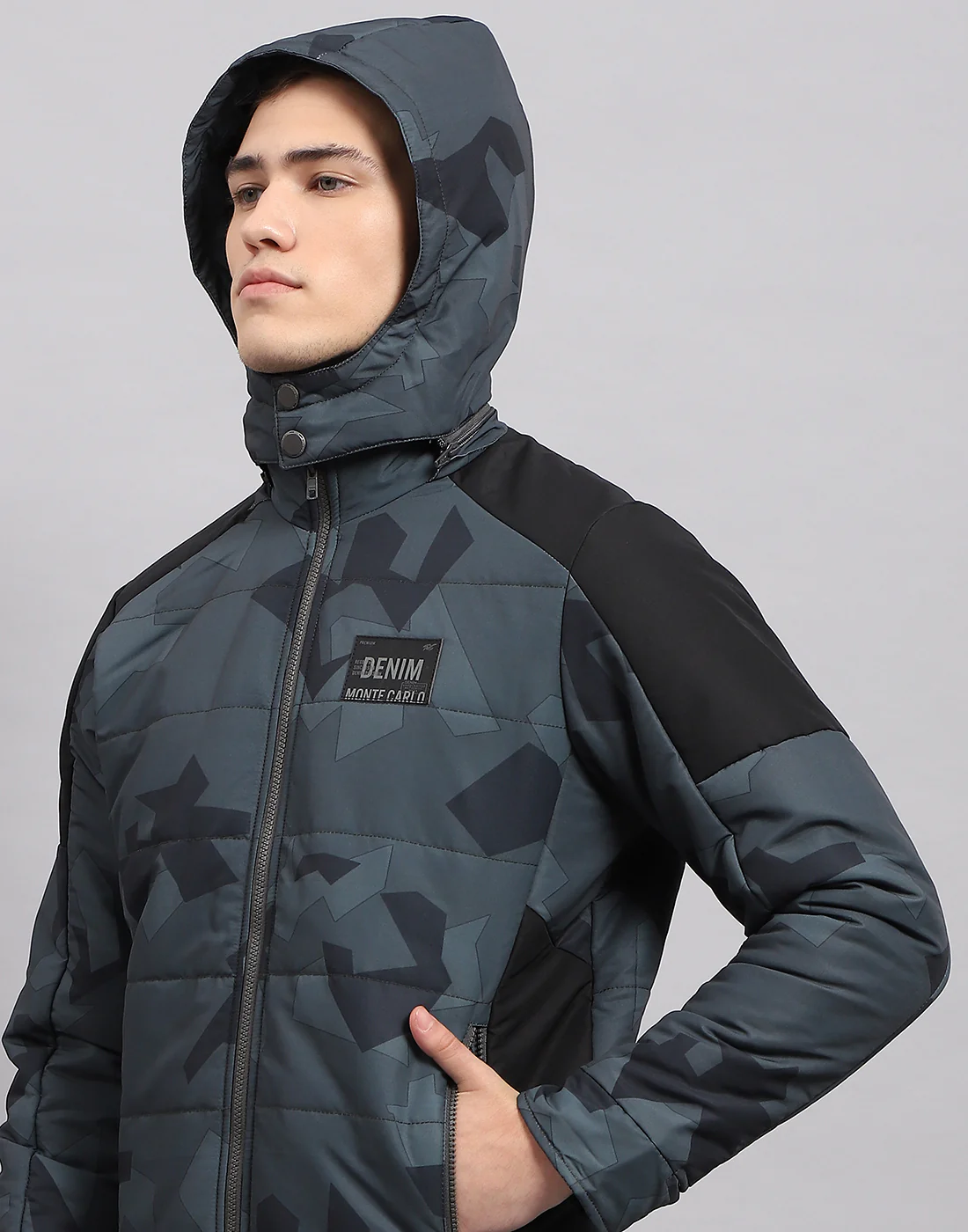 Men Multicolor Printed Hooded Full Sleeve Jacket - Image 7