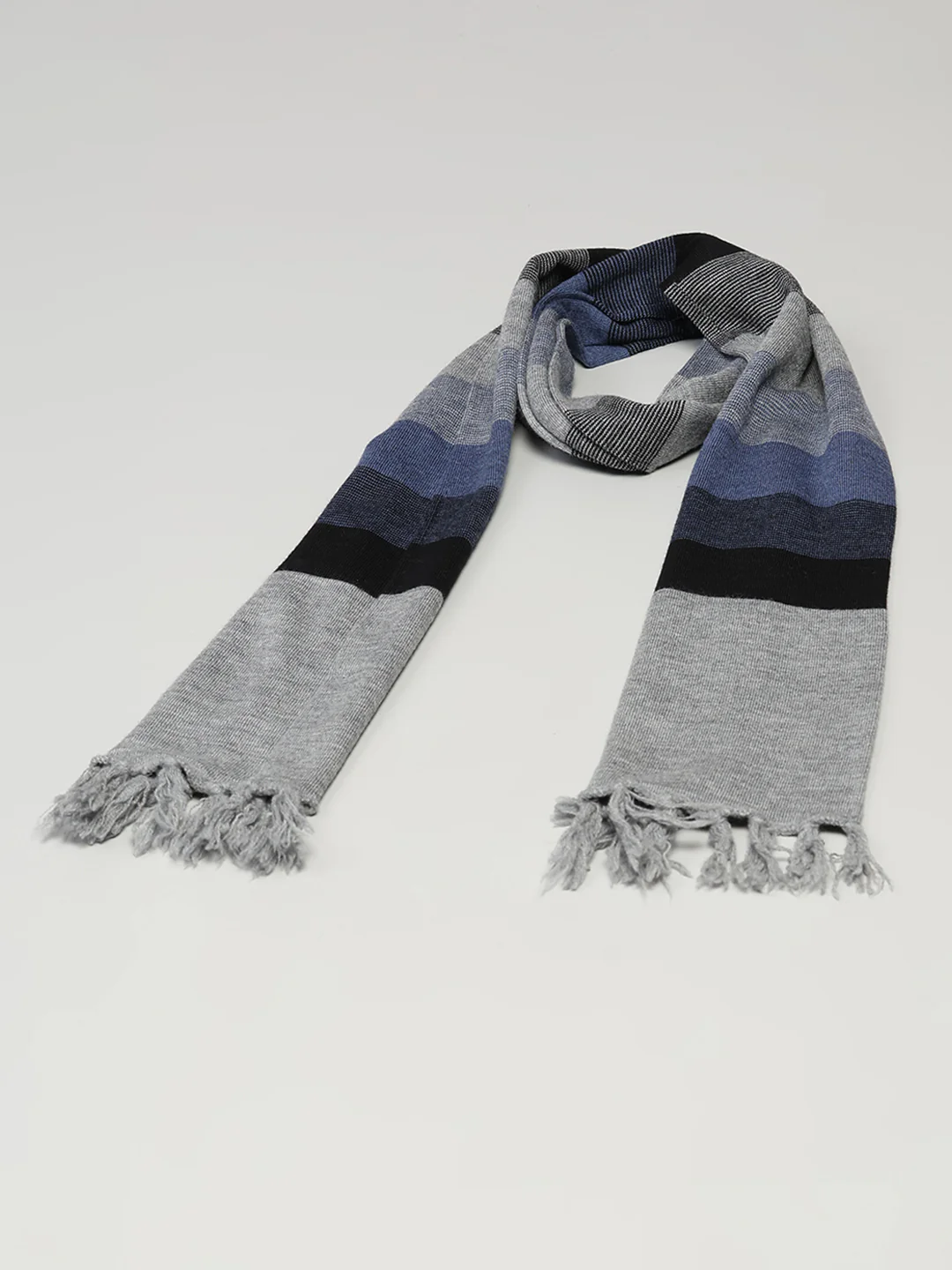 Men Multicolor Printed Pure Wool Muffler - Image 2