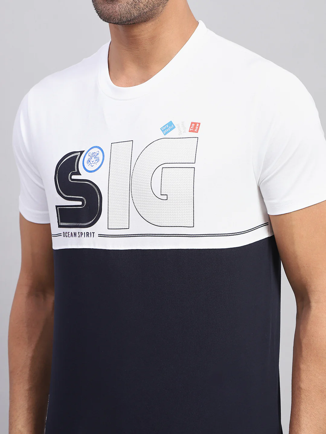 Men Multicolor Printed Round Neck Half Sleeve T-Shirt - Image 6
