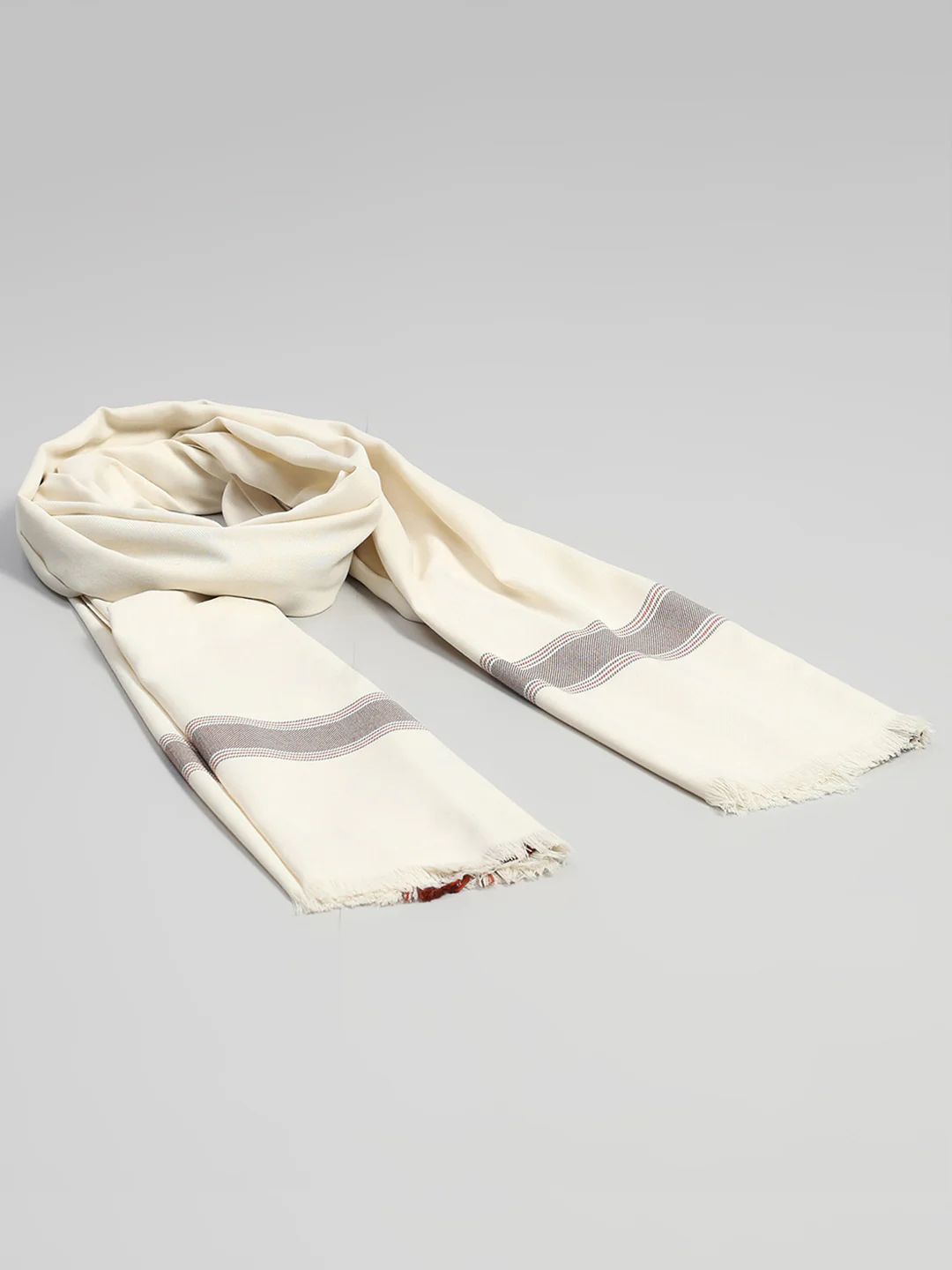 Men Multicolor Self Design Wool Lohi Shawl - Image 6
