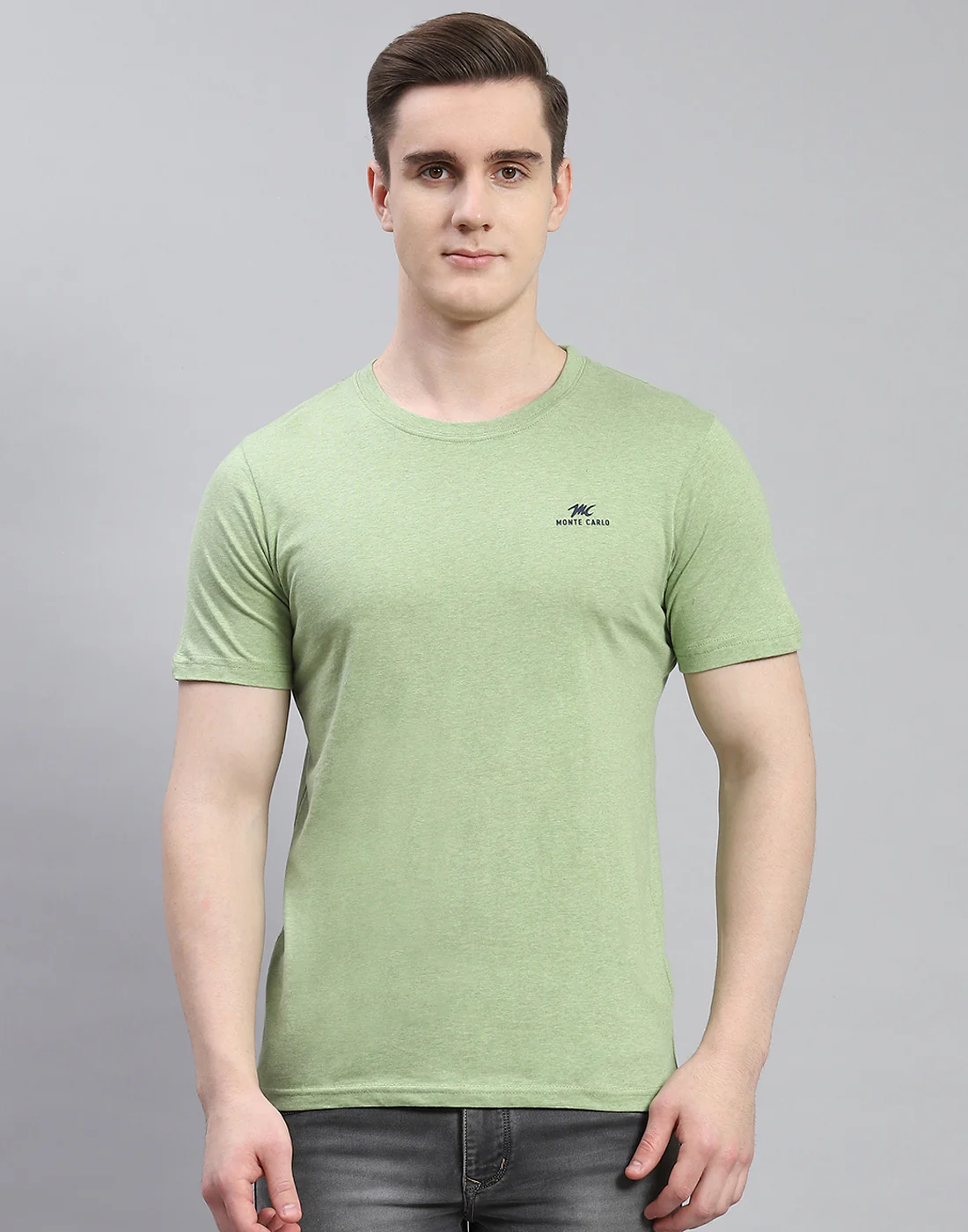 Men Multicolor Solid Round Neck Half Sleeve T-Shirt - Image 7