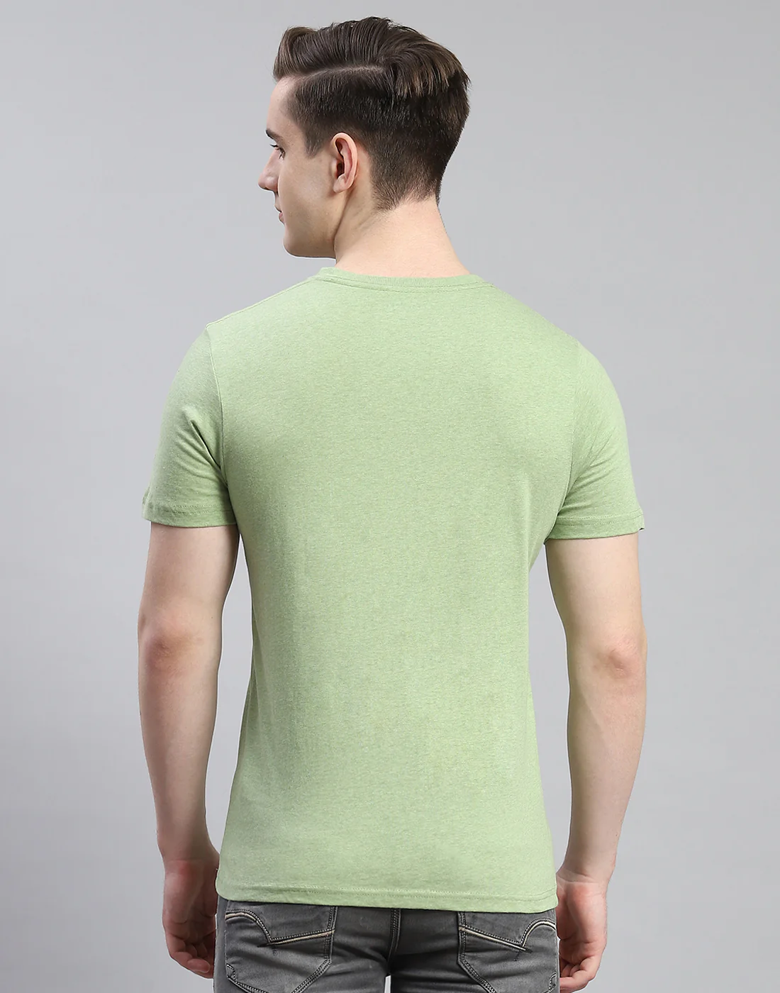 Men Multicolor Solid Round Neck Half Sleeve T-Shirt - Image 8