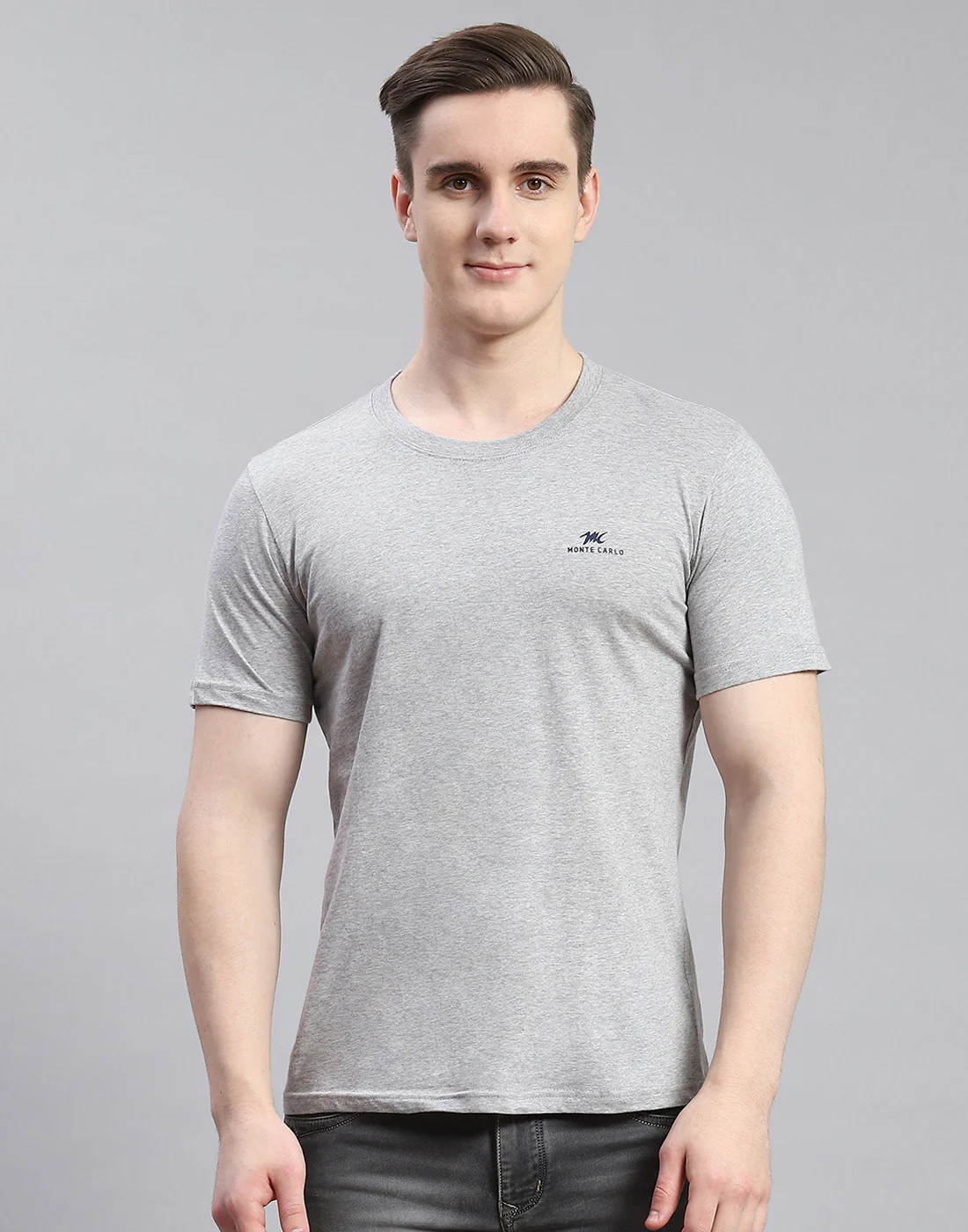 Men Multicolor Solid Round Neck Half Sleeve T-Shirt - Image 9