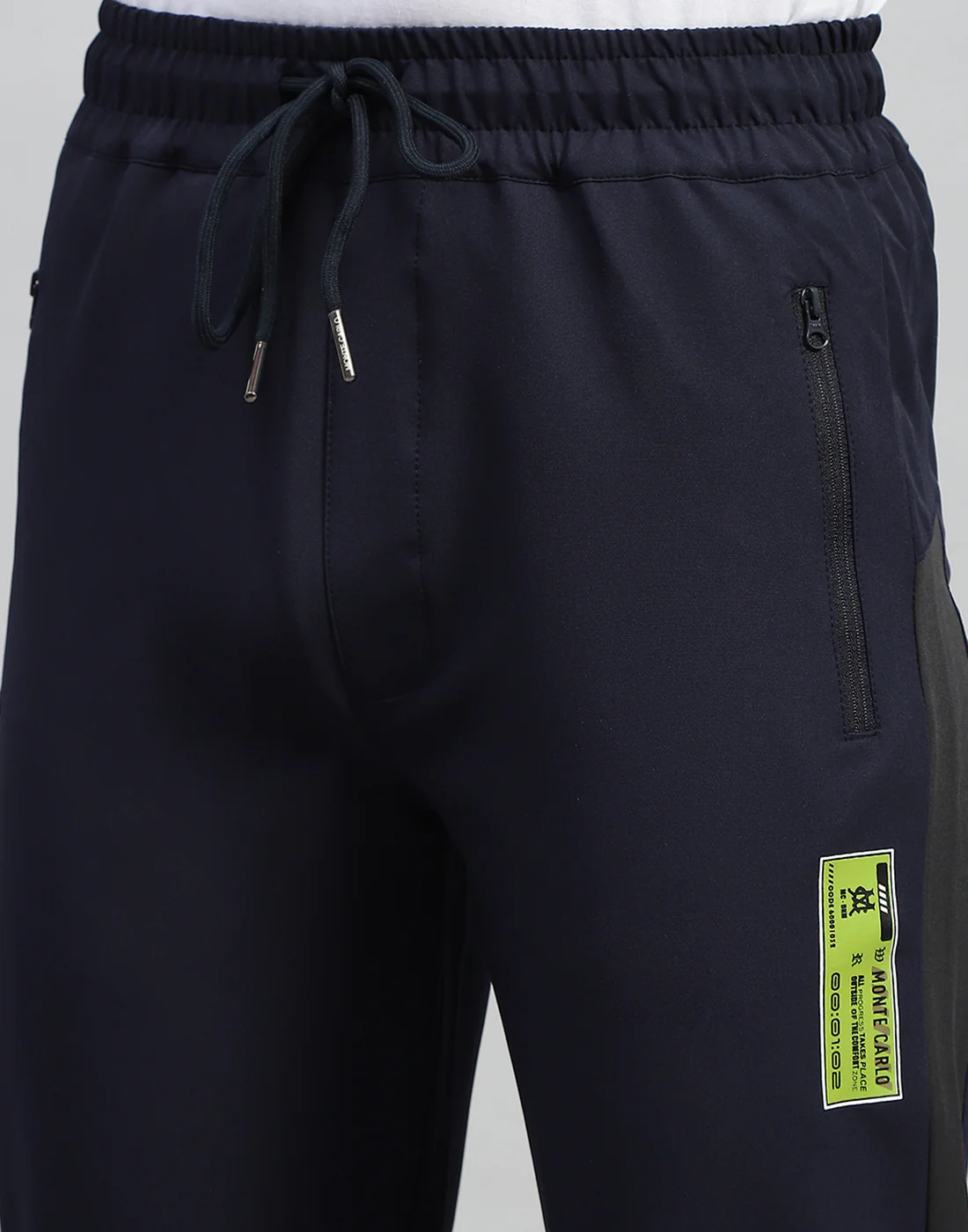 Men Navy Blue Plain Regular Fit Lower - Image 6